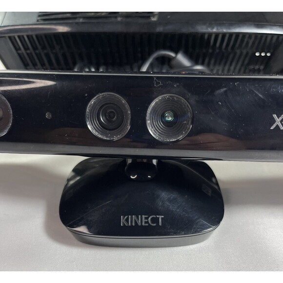Xbox 360 Slim Black Console Kinect Bundle Tested NO Hard Drive - Picture 13 of 16